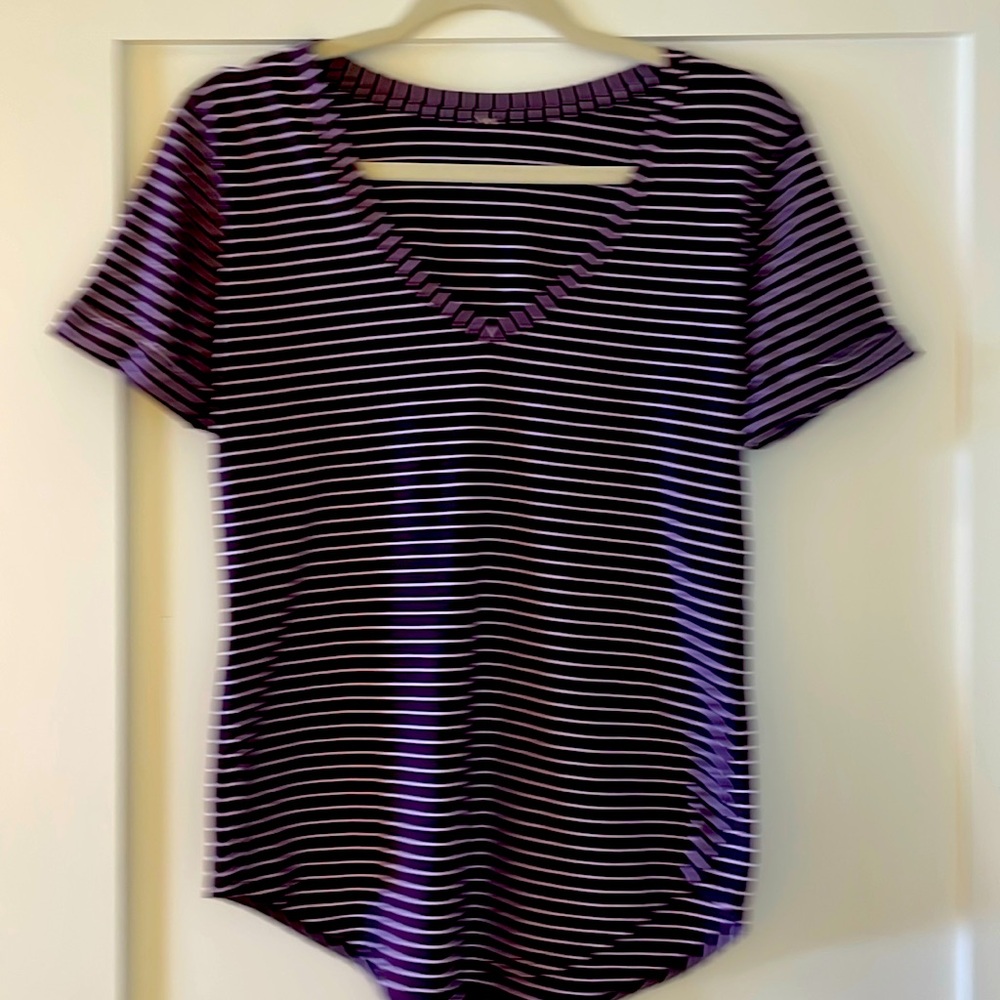 Lululemon Monochrome Purple Tee